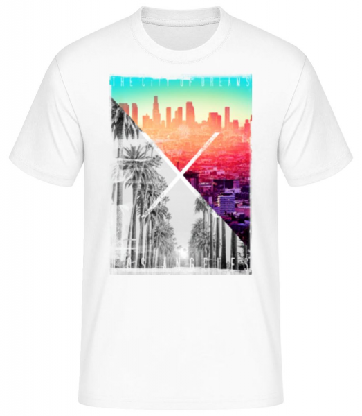 Los Angeles Dream - Männer Basic T-Shirt - Weiß - Vorne