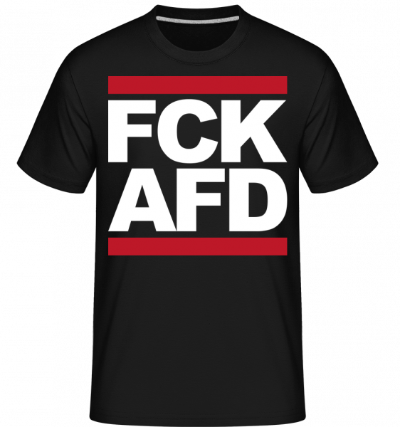 FCK AFD - Shirtinator Männer T-Shirt - Schwarz - Vorn