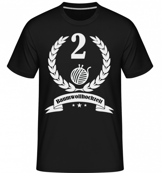 Baumwollhochzeit - Shirtinator Männer T-Shirt - Schwarz - Vorn