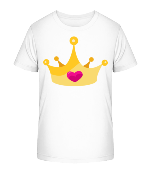 Princess Crown Yellow - Kinder Bio T-Shirt Stanley Stella - Weiß - Vorne