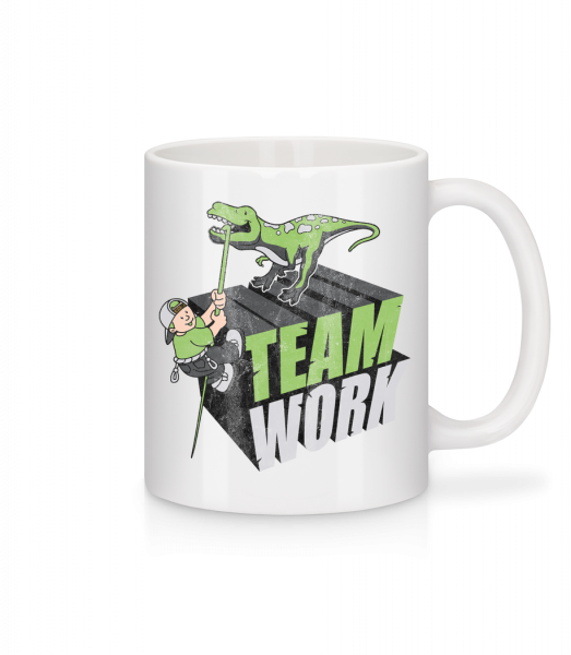 Dino Team Work - Tasse - Weiß - Vorn