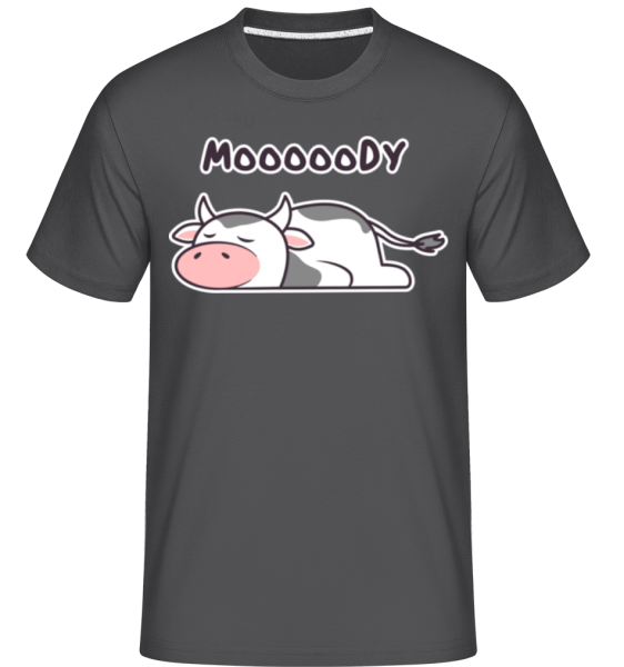Moooody - Shirtinator Männer T-Shirt - Anthrazit - Vorne