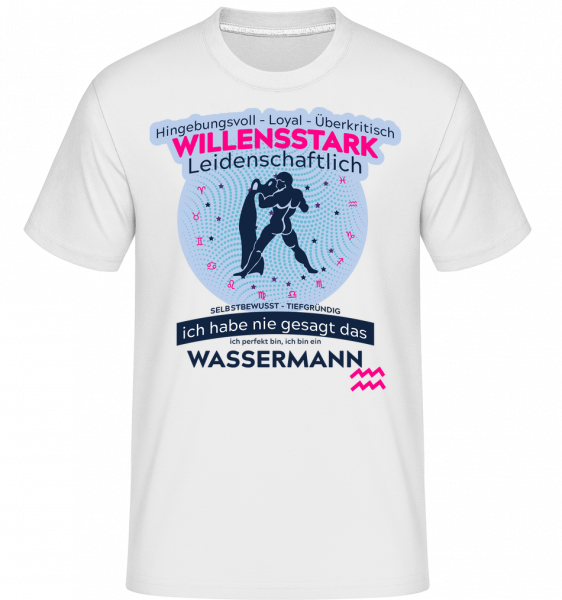 Sternzeichen Wassermann - Shirtinator Männer T-Shirt - Weiß - Vorn