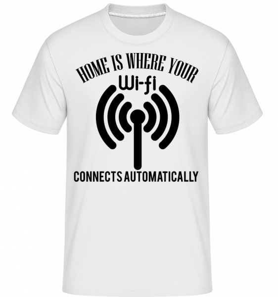 When The Wifi Connects - Shirtinator Männer T-Shirt - Weiß - Vorn