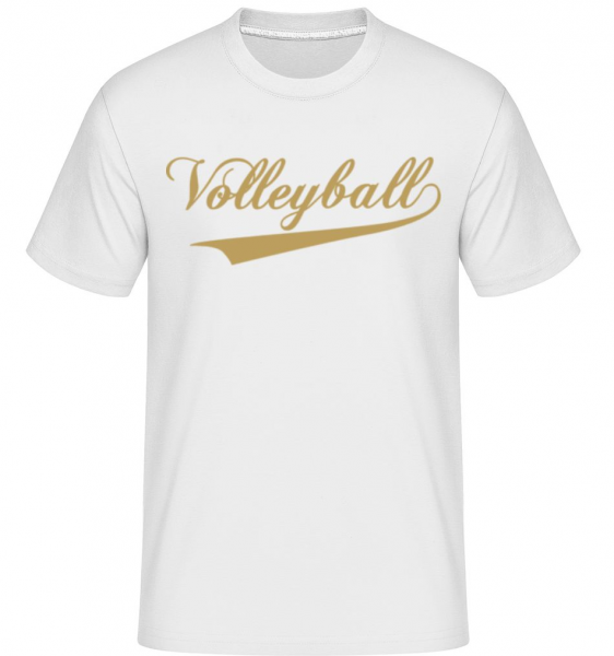 Volleyball Schriftzug - Shirtinator Männer T-Shirt - Weiß - Vorne