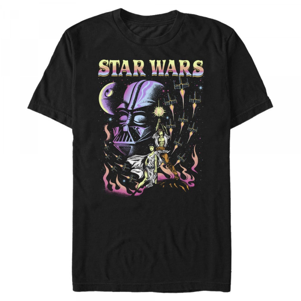 Star Wars - Eine neue Hoffnung - Skupina Blacklight Dark Side - Männer T-Shirt - Schwarz - Vorne