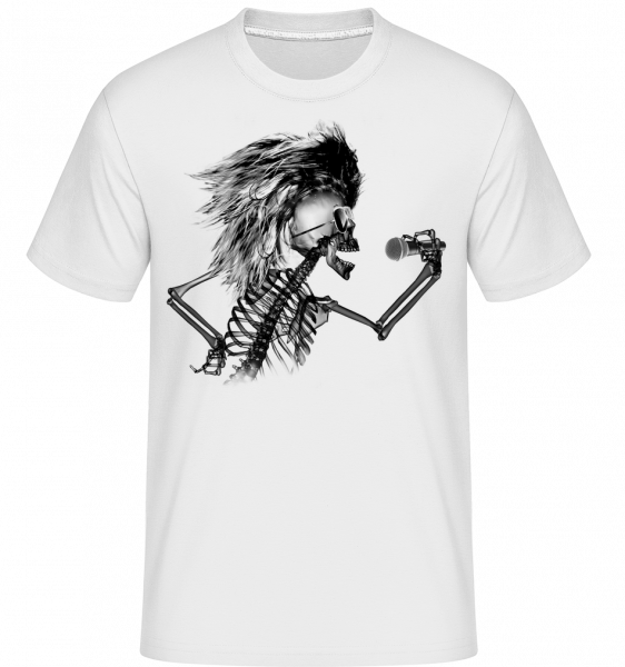 Singendes Skelett - Shirtinator Männer T-Shirt - Weiß - Vorn