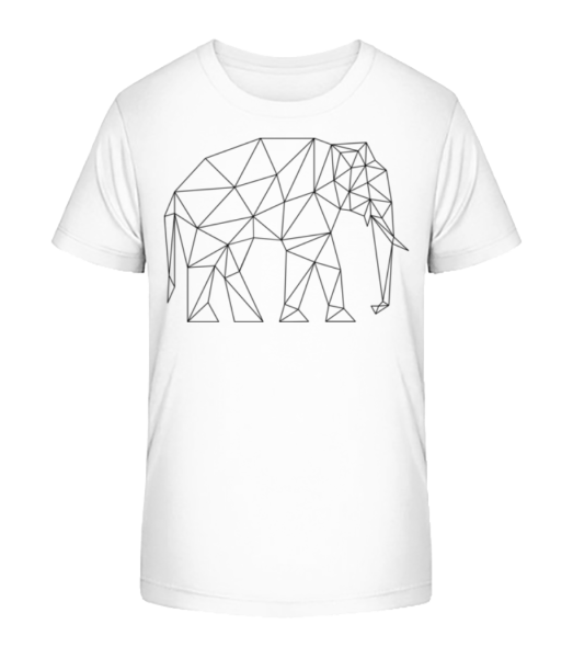 Polygon Elefant - Kinder Bio T-Shirt Stanley Stella - Weiß - Vorne