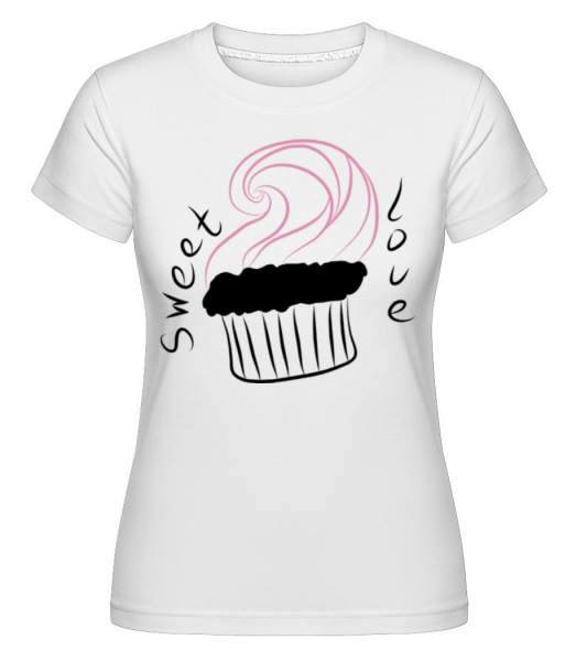 Sweet Love Cupcake - Shirtinator Frauen T-Shirt - Weiß - Vorne