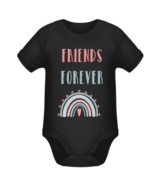 Friends Forever - Baby Bio Strampler - Schwarz - Vorne