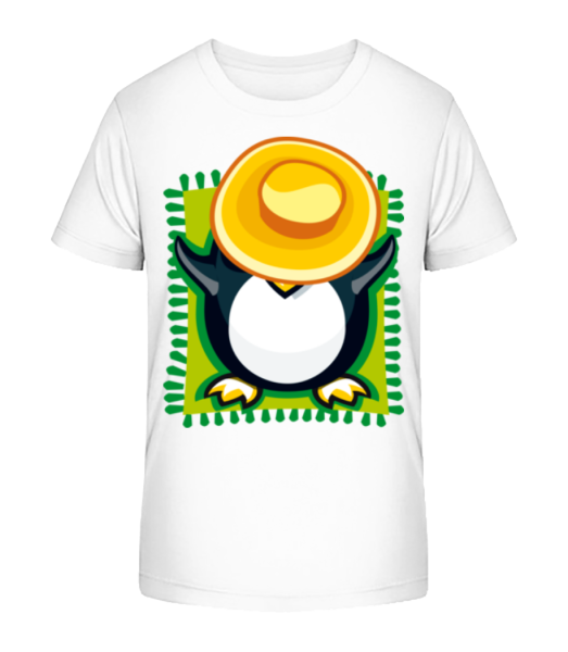 Penguin Sunbath - Kinder Bio T-Shirt Stanley Stella - Weiß - Vorne