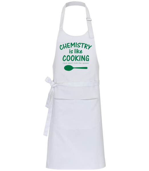 Chemistry Is Like Cooking - Profi Kochschürze - Weiß - Vorne