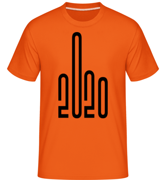 2020 Mittelfinger - Shirtinator Männer T-Shirt - Orange - Vorne