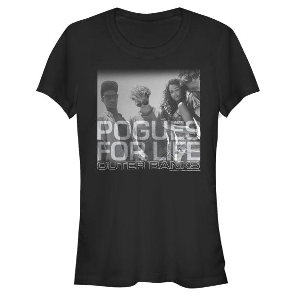 Netflix - Outer Banks - Skupina Pogues For Life - Frauen T-Shirt - Schwarz - Vorne