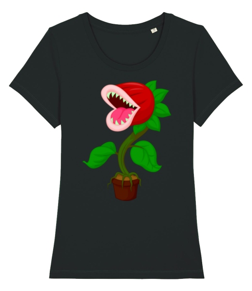 Monster Plant - Frauen Bio T-Shirt Stanley Stella - Schwarz - Vorne
