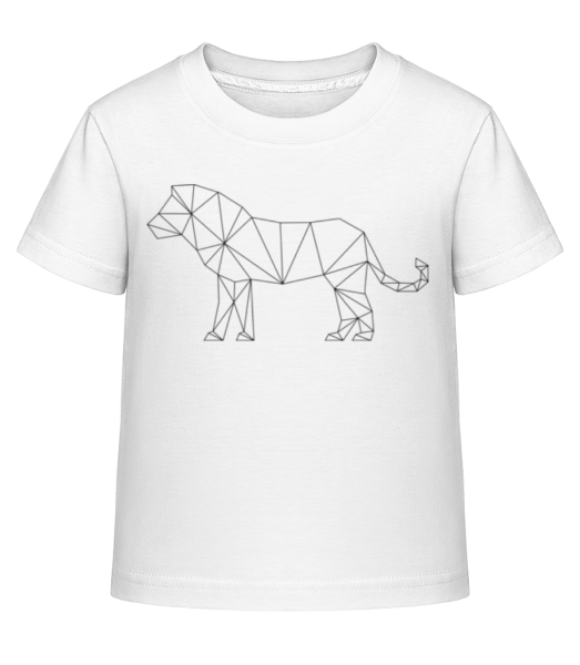Polygon Löwe - Kinder Shirtinator T-Shirt - Weiß - Vorne