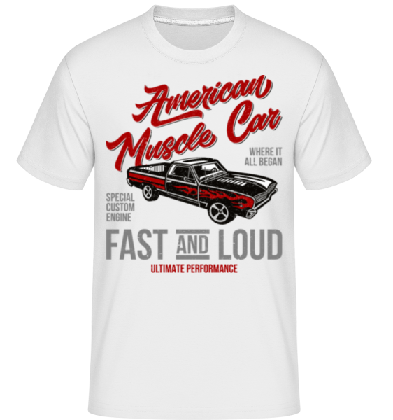 American Muscle Car - Shirtinator Männer T-Shirt - Weiß - Vorne