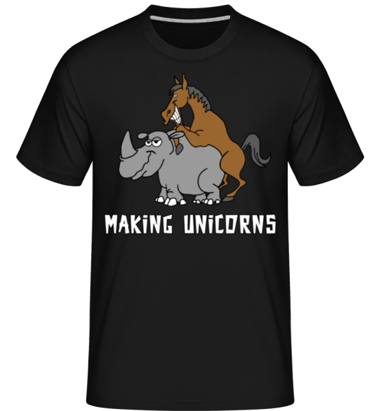Making Unicorns - Shirtinator Männer T-Shirt - Schwarz - Vorne