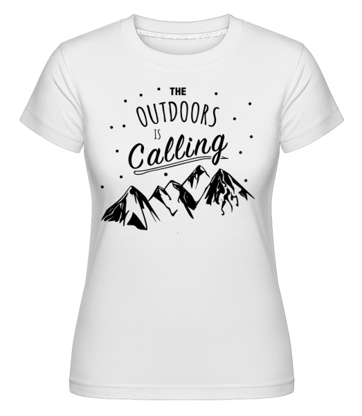 The Outdoors Is Calling - Shirtinator Frauen T-Shirt - Weiß - Vorn