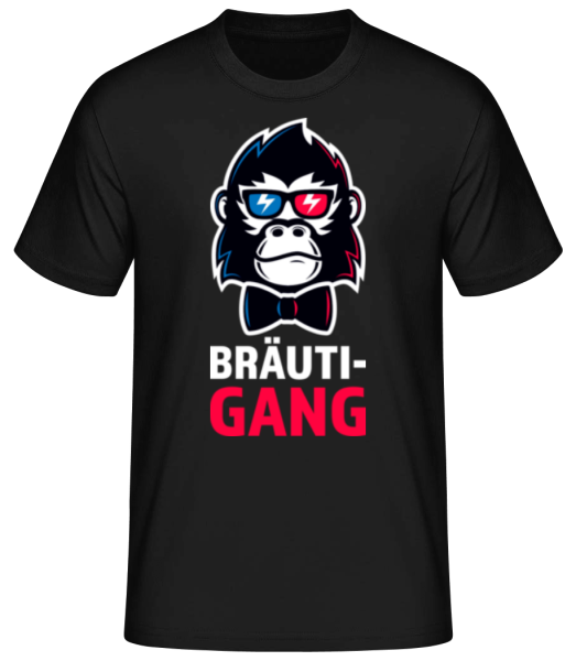 JGA Bräuti Gang - Männer Basic T-Shirt - Schwarz - Vorne