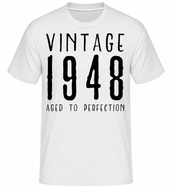 Vintage 1948 Aged To Perfection - Shirtinator Männer T-Shirt - Weiß - Vorn