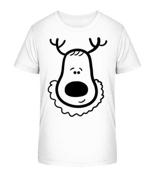 Weihnachtsrentier - Kinder Bio T-Shirt Stanley Stella - Weiß - Vorne