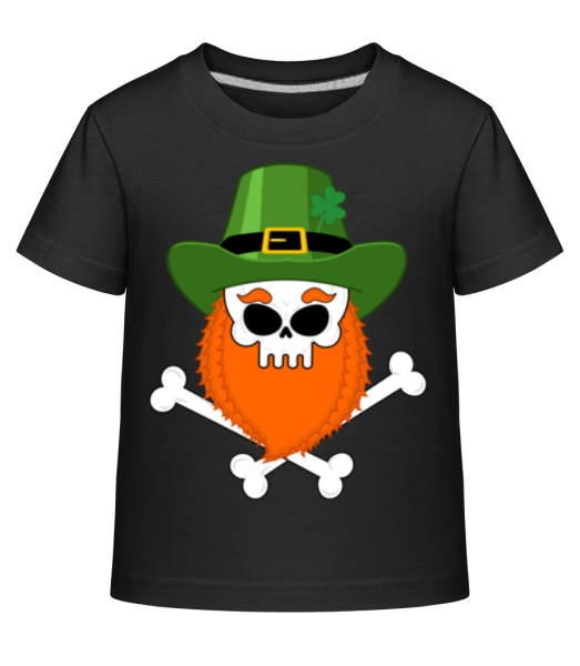 Irish Skull - Kinder Shirtinator T-Shirt - Schwarz - Vorne