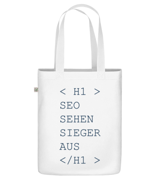 Seo Sehen Sieger Aus - Bio Tasche - Weiß - Vorne