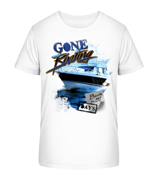 Gone Boating - Kinder Bio T-Shirt Stanley Stella - Weiß - Vorne