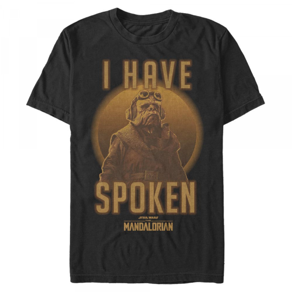 Star Wars - The Mandalorian - Kuiil Kuill Has Spoken - Männer T-Shirt - Schwarz - Vorne