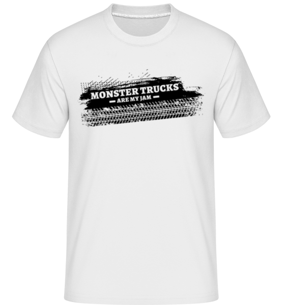 Monster Truck Tire Track - Shirtinator Männer T-Shirt - Weiß - Vorne
