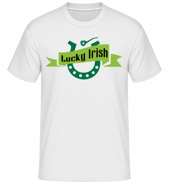 Lucky Irish Sign - Shirtinator Männer T-Shirt - Weiß - Vorn