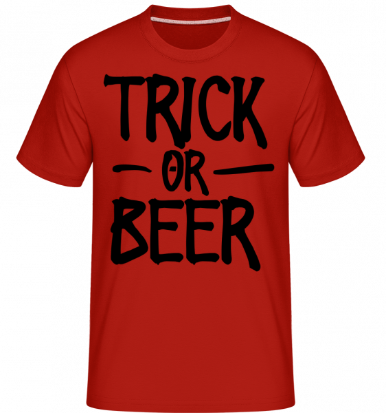 Trick Or Beer - Shirtinator Männer T-Shirt - Rot - Vorn