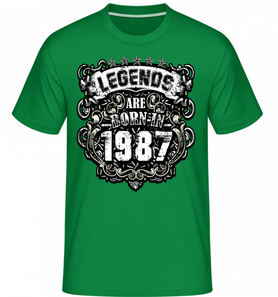Legends Are Born In 1987 - Shirtinator Männer T-Shirt - Irischgrün - Vorn
