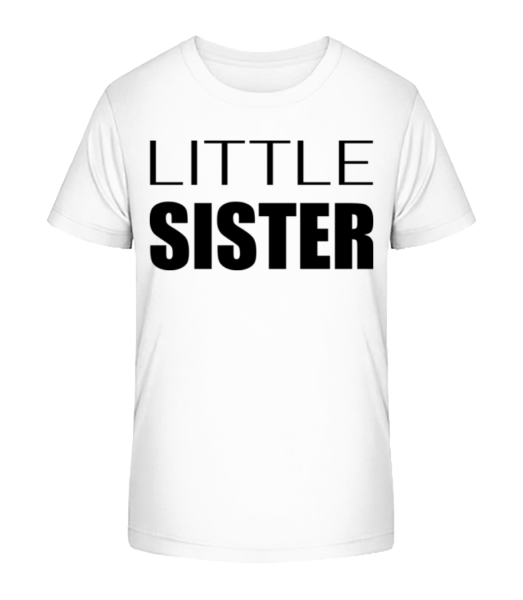 Little Sister - Kinder Bio T-Shirt Stanley Stella - Weiß - Vorne