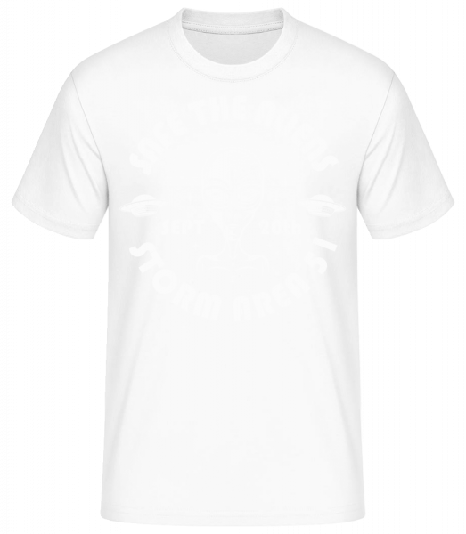 Storm Area 51 - Männer Basic T-Shirt   - Weiß - Vorn