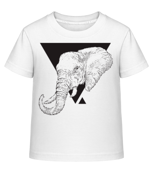 Triangle Elephant - Kinder Shirtinator T-Shirt - Weiß - Vorne