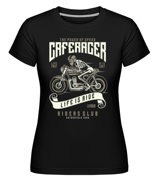 Speed Of Caferacer - Shirtinator Frauen T-Shirt - Schwarz - Vorne