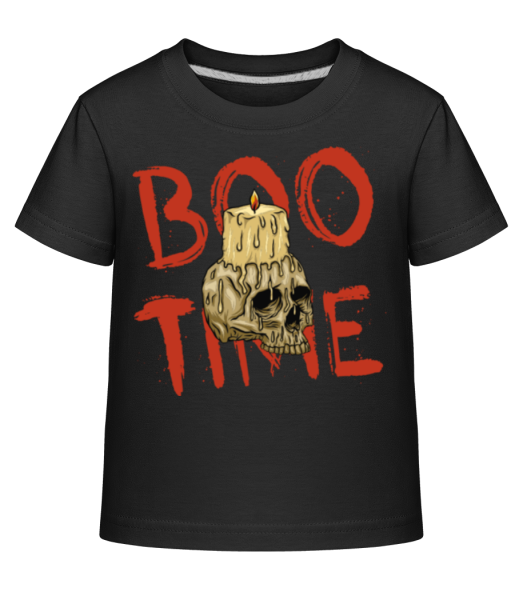 Boo Time - Kinder Shirtinator T-Shirt - Schwarz - Vorne