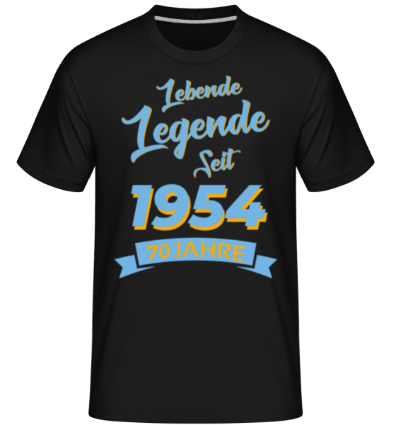 70 Lebende Legende 1954 - Shirtinator Männer T-Shirt - Schwarz - Vorne