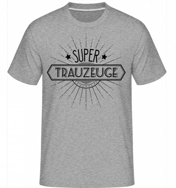 Super Trauzeuge - Shirtinator Männer T-Shirt - Grau meliert - Vorn