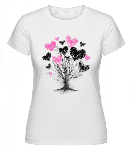 Herzbaum - Shirtinator Frauen T-Shirt - Weiß - Vorn