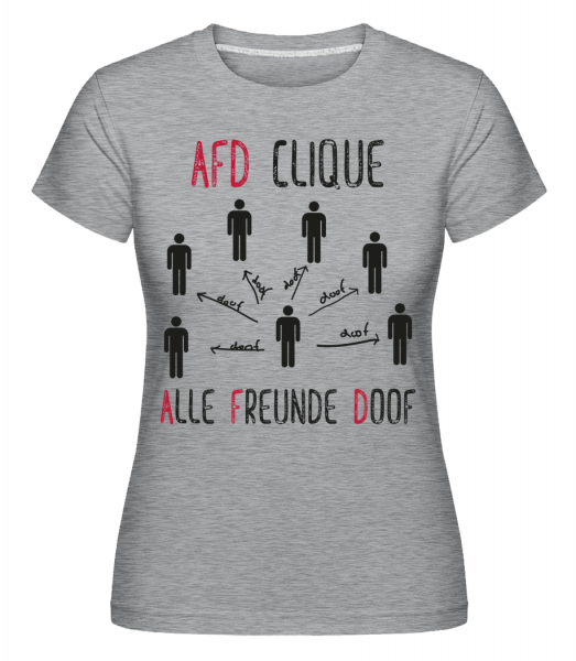 AFD Clique - Shirtinator Frauen T-Shirt - Grau meliert - Vorn