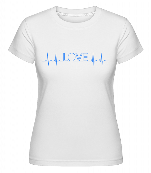 Love Heartbeat - Shirtinator Frauen T-Shirt - Weiß - Vorn