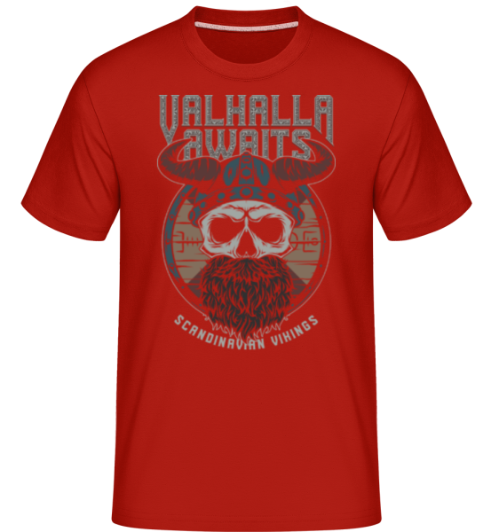 Scandinavian Vikings - Shirtinator Männer T-Shirt - Rot - Vorne