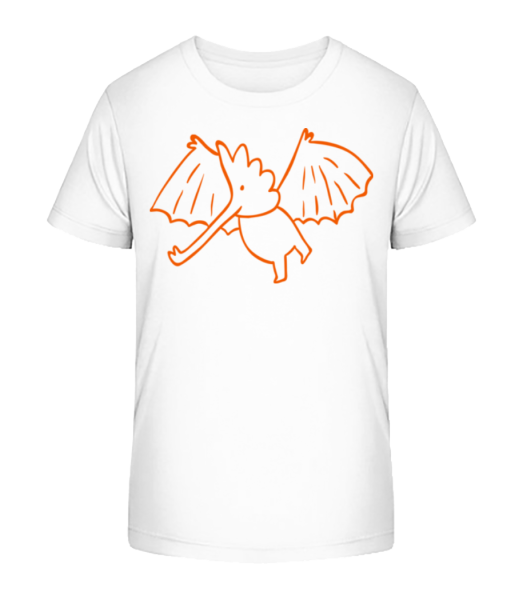 Dinosaur Kids Orange - Kinder Bio T-Shirt Stanley Stella - Weiß - Vorne