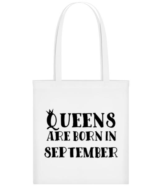 Queens Are Born In September - Stofftasche - Weiß - Vorne