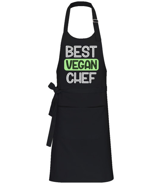 Best Vegan Chef - Profi Kochschürze - Schwarz - Vorne