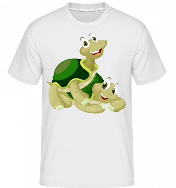 Fröhliche Schildkröten - Shirtinator Männer T-Shirt - Weiß - Vorn