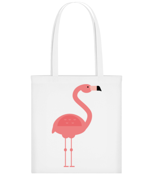 Flamingo Bild - Stofftasche - Weiß - Vorne
